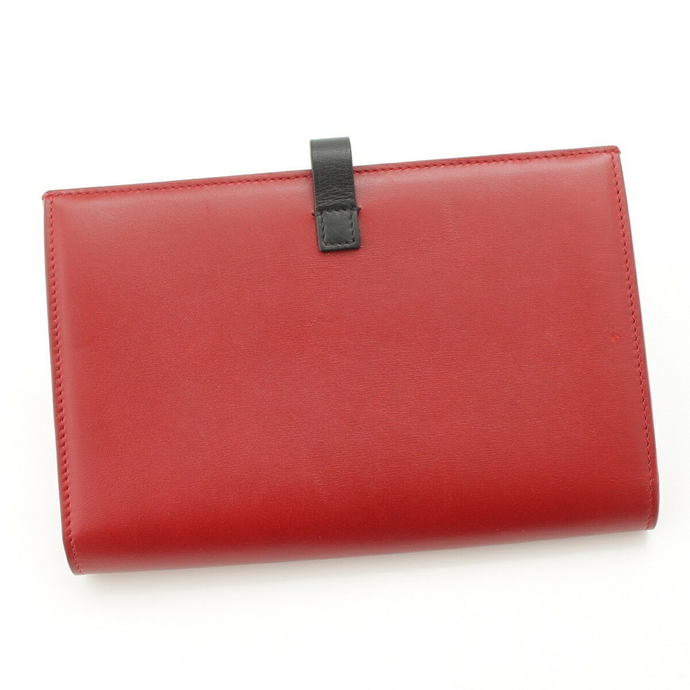 Celine Red Black Large Function Strap Wallet Long… - image 2